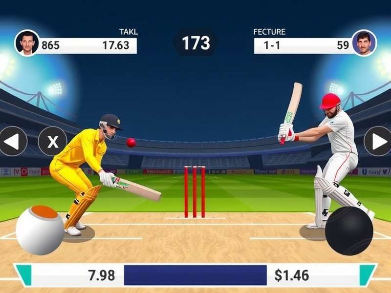 Supreme Playmakers game screenshot showing cricket match